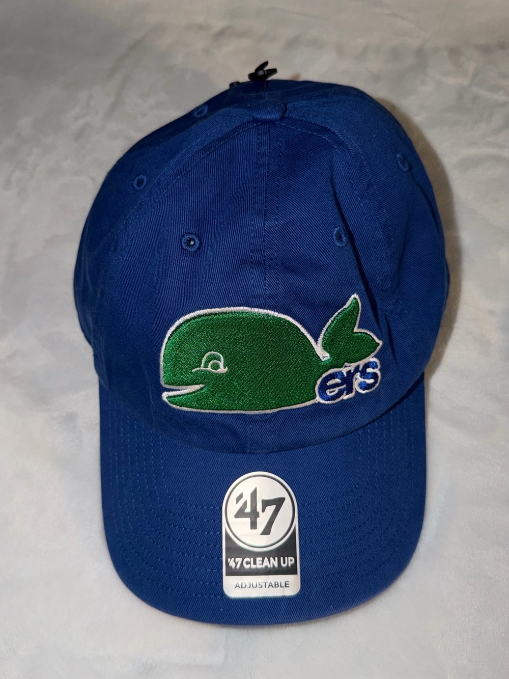 47 Navy Blue Baseball Cap with Green Whale Patch